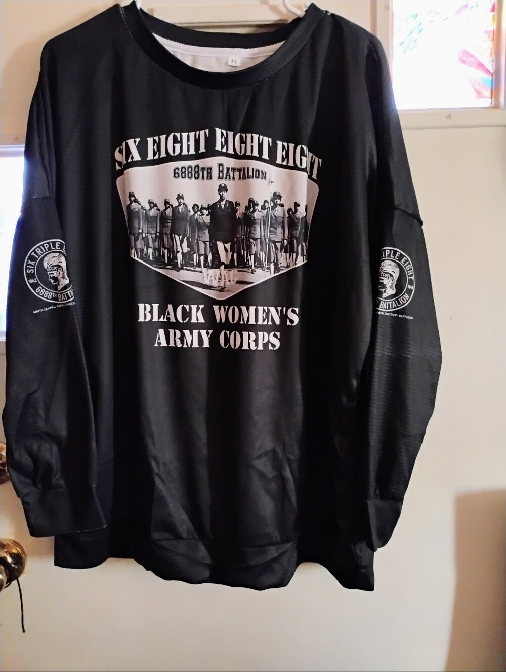 Black Women's Army Corps Graphic Long Sleeve Tee